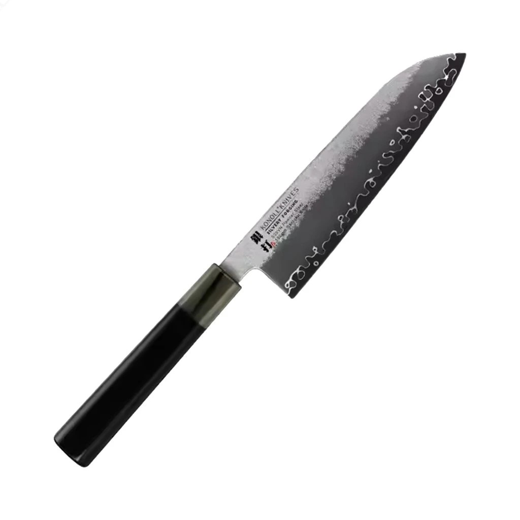 foto Kuchy�sk� n�� Santoku 180 mm Konoll� Silver Forging